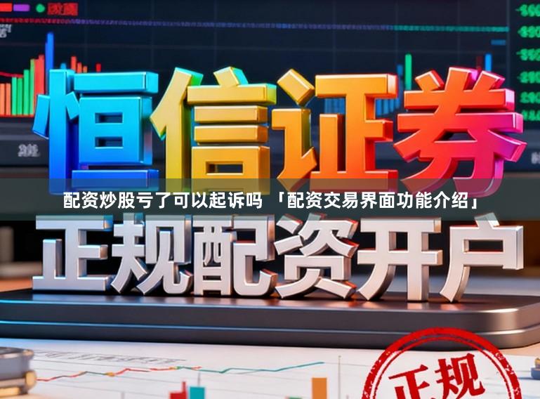 配资炒股亏了可以起诉吗 「配资交易界面功能介绍」